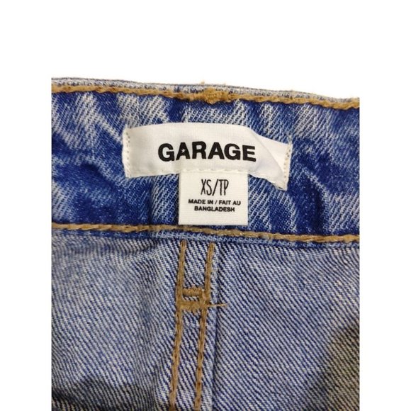 Garage Jean Skirt Frayed Hem Side Stripes - Picture 15 of 15